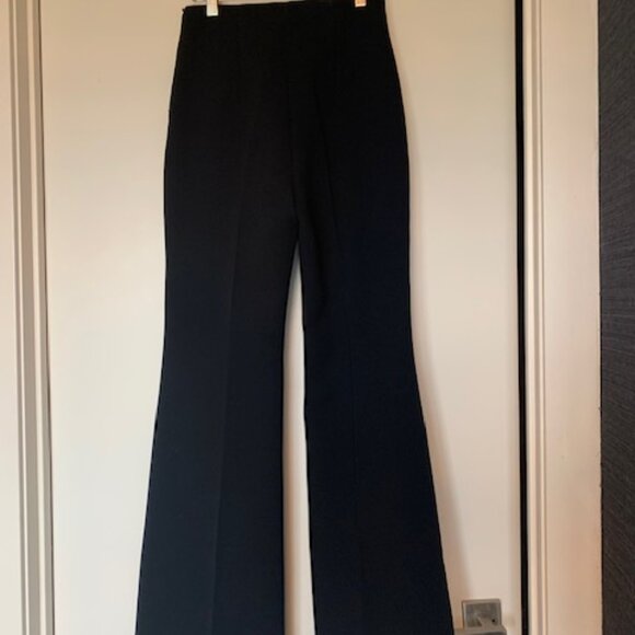 Club Monaco Navy Wide Leg Trendy Dress Pants - Picture 5 of 7